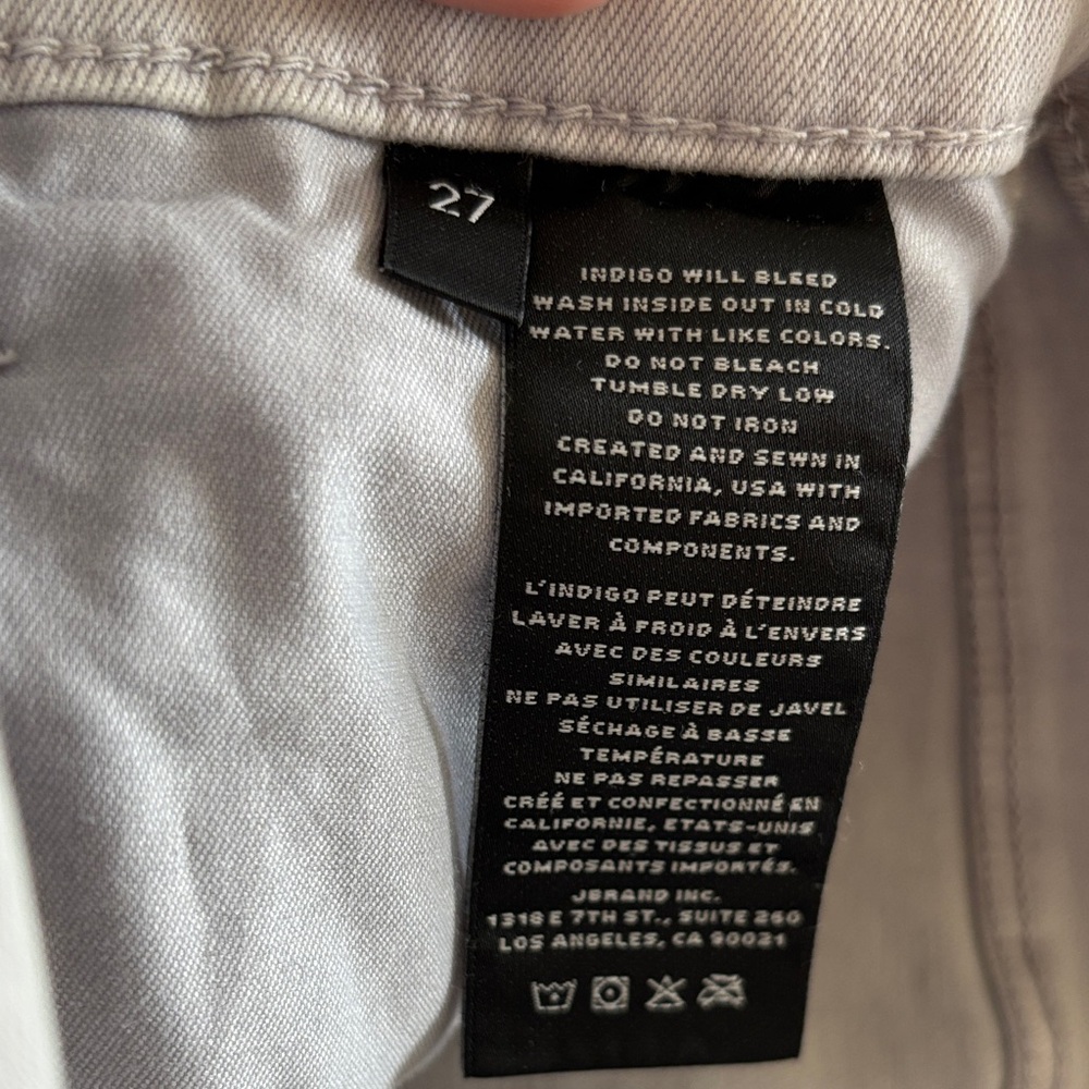 J Brand Gray “Alana” Cropped Jeans with Distressed Accents - Picture 4 of 6